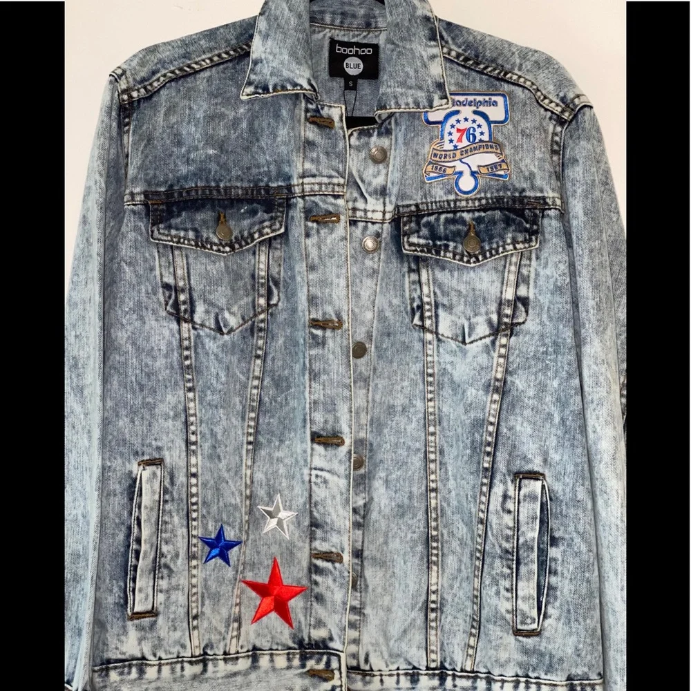 Custom NBA Philadelphia Sixers Oversized Jacket‎